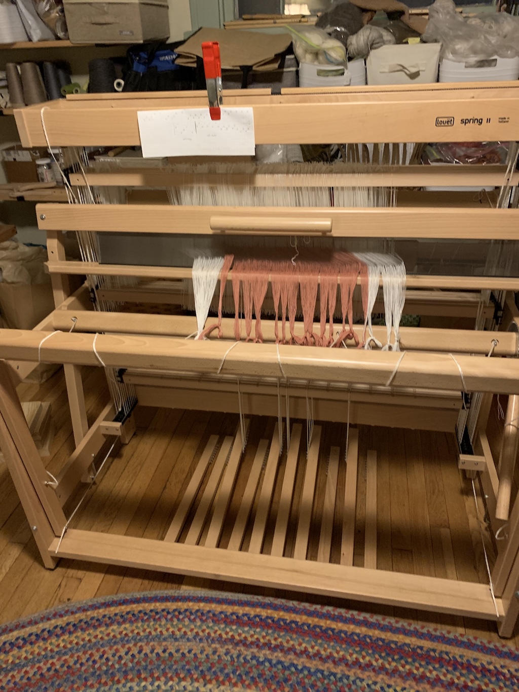 Ready to tie on to cloth beam.